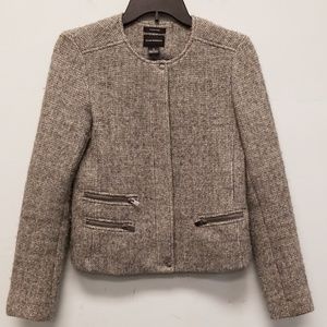 Club Monaco Gray Wool Blend Tweed Jacket Size 0
